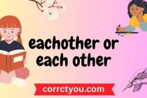 eachother or each other